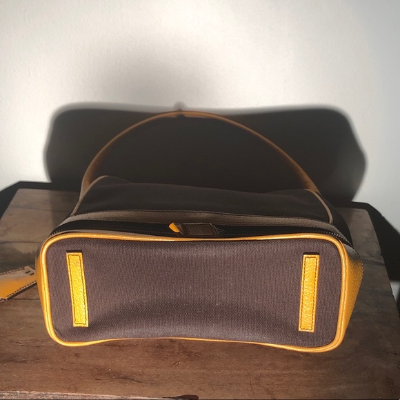 PRADA Vintage Handbag BORSA A MANO , CANAPA CERNIERA, MORO  & ZAFFERA - Picture 7 of 11